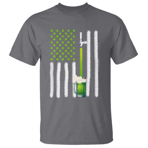 St. Patricks Day Irish Beer American Flag T Shirt Brewery Craft Beer TS10 Charcoal Print Your Wear