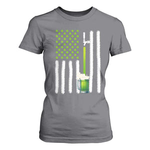 St. Patricks Day Irish Beer American Flag T Shirt For Women Brewery Craft Beer TS10 Charcoal Print Your Wear
