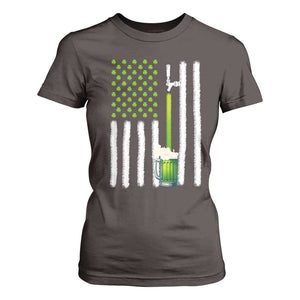 St. Patricks Day Irish Beer American Flag T Shirt For Women Brewery Craft Beer TS10 Dark Chocolate Print Your Wear