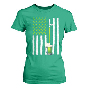 St. Patricks Day Irish Beer American Flag T Shirt For Women Brewery Craft Beer TS10 Irish Green Print Your Wear