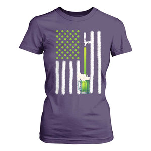 St. Patricks Day Irish Beer American Flag T Shirt For Women Brewery Craft Beer TS10 Purple Print Your Wear