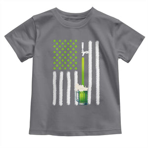 St. Patricks Day Irish Beer American Flag Toddler T Shirt Brewery Craft Beer TS10 Charcoal Print Your Wear