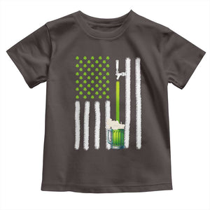 St. Patricks Day Irish Beer American Flag Toddler T Shirt Brewery Craft Beer TS10 Dark Chocolate Print Your Wear