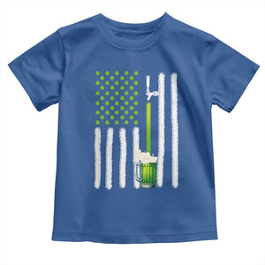 St. Patricks Day Irish Beer American Flag Toddler T Shirt Brewery Craft Beer TS10 Royal Blue Print Your Wear