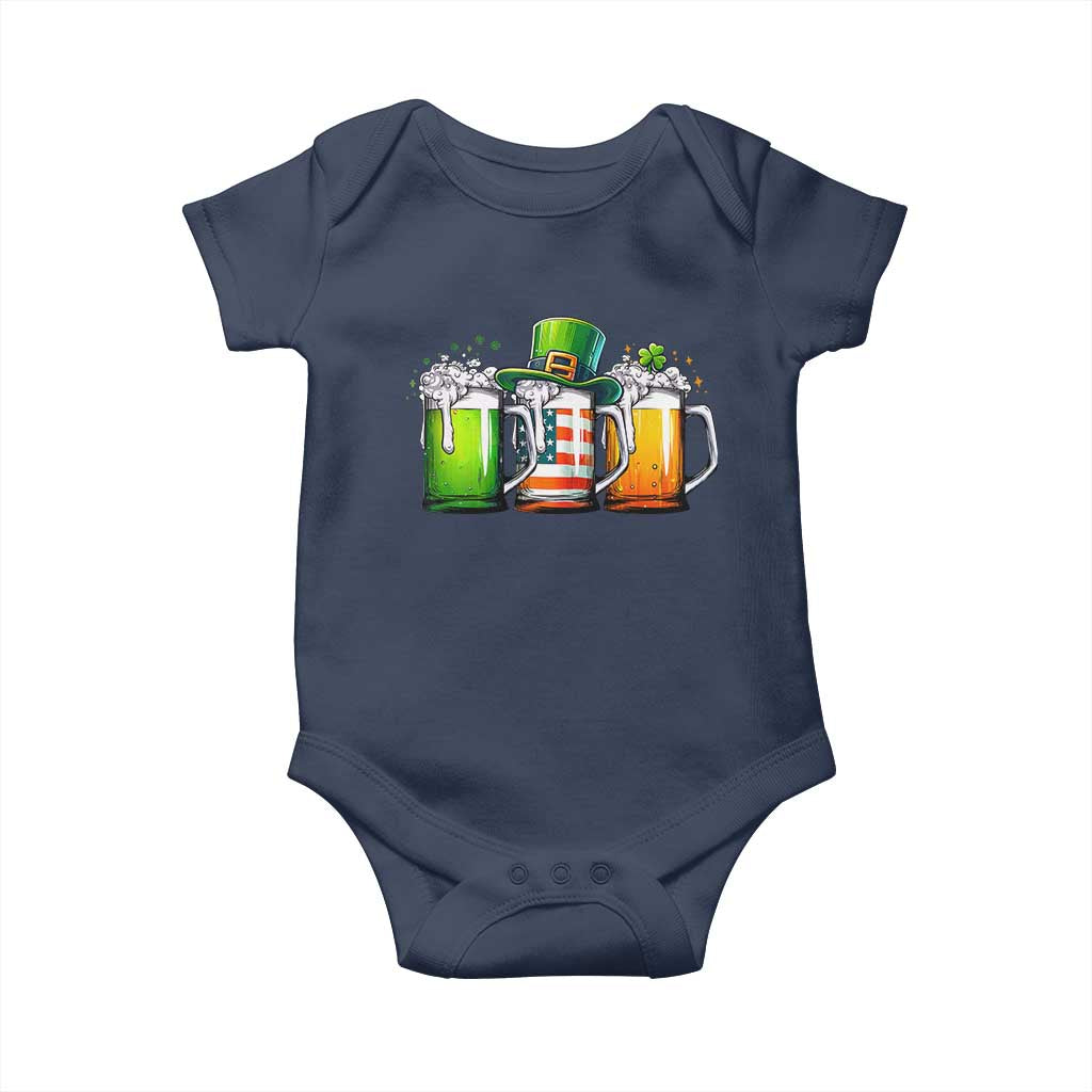 Irish Beer Baby Onesie Ireland St Patricks Day Drinking Party TS10 Navy Print Your Wear