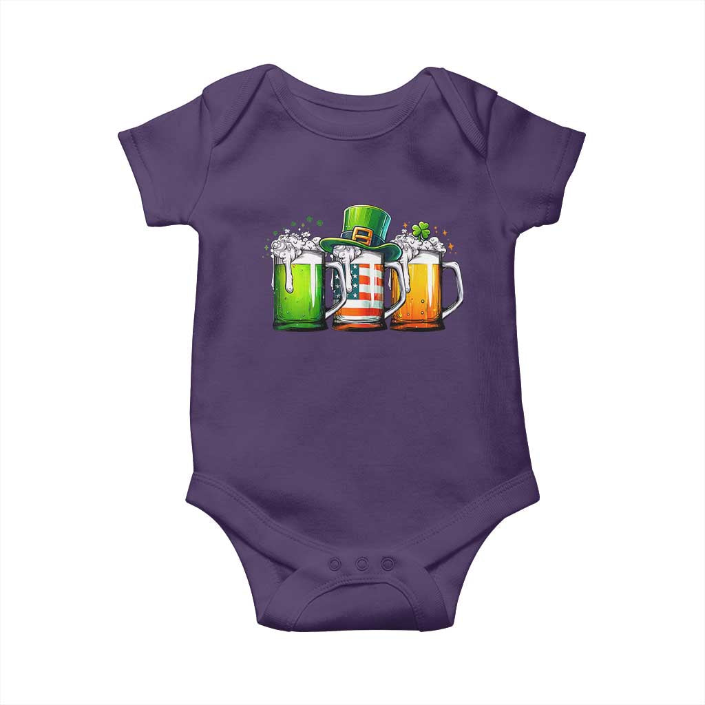 Irish Beer Baby Onesie Ireland St Patricks Day Drinking Party TS10 Purple Print Your Wear