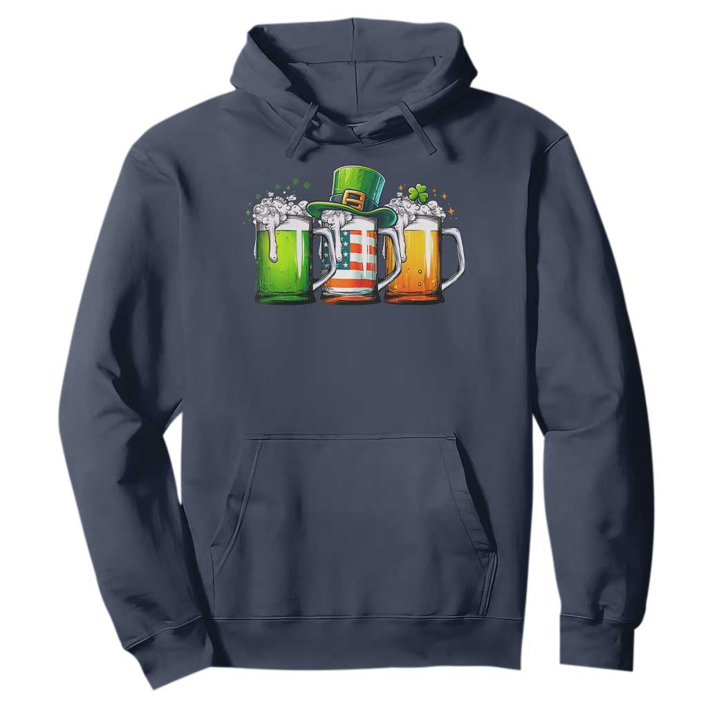 Irish Beer Hoodie Ireland St Patricks Day Drinking Party TS10 Navy Print Your Wear