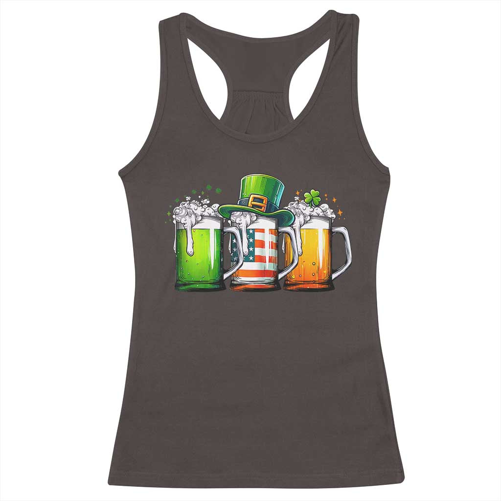 Irish Beer Racerback Tank Top Ireland St Patricks Day Drinking Party TS10 Dark Chocolate Print Your Wear