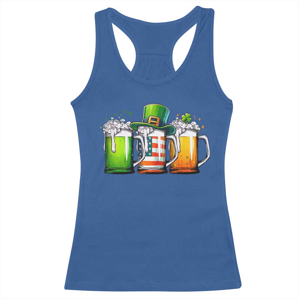 Irish Beer Racerback Tank Top Ireland St Patricks Day Drinking Party TS10 Royal Blue Print Your Wear