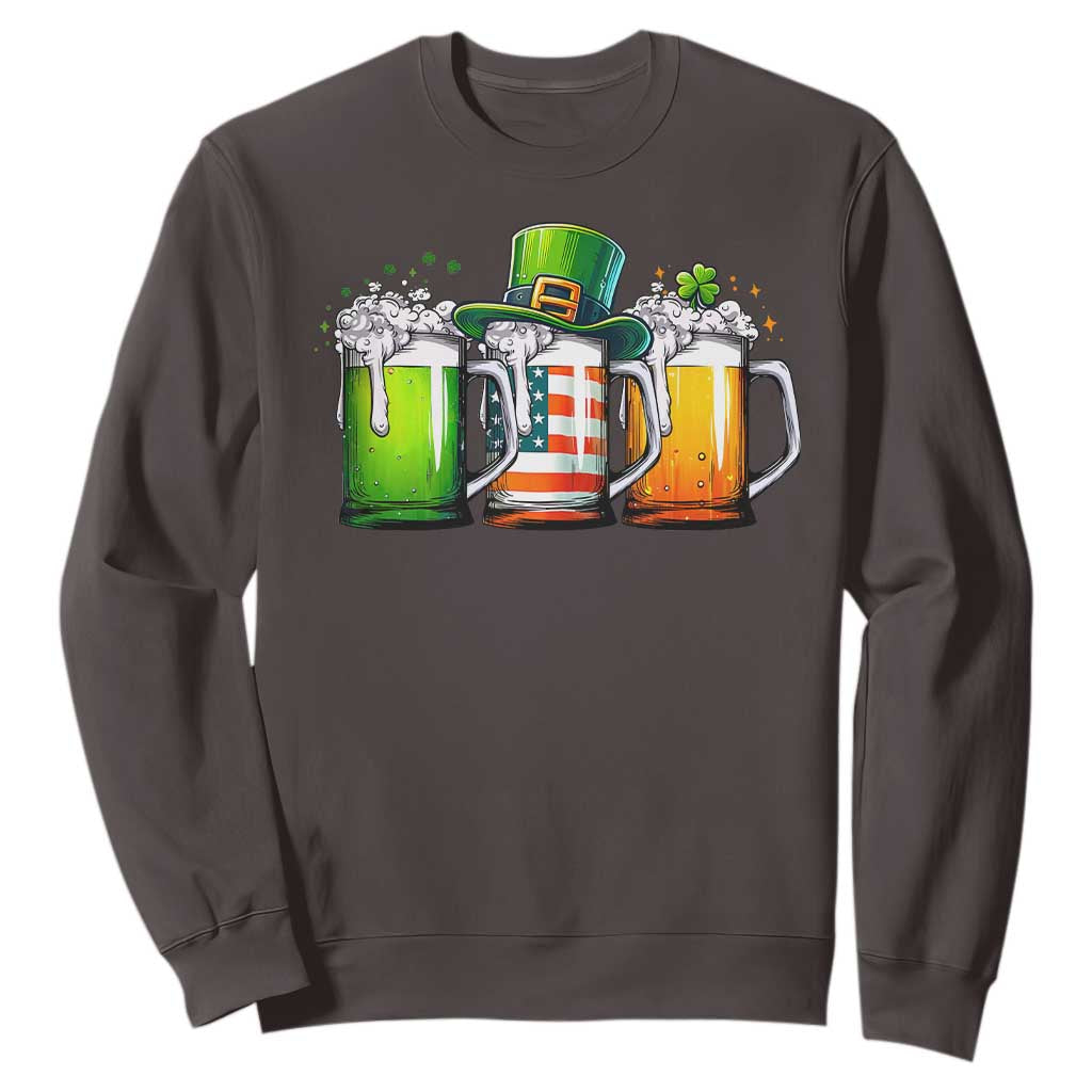 Irish Beer Sweatshirt Ireland St Patricks Day Drinking Party TS10 Dark Chocolate Print Your Wear