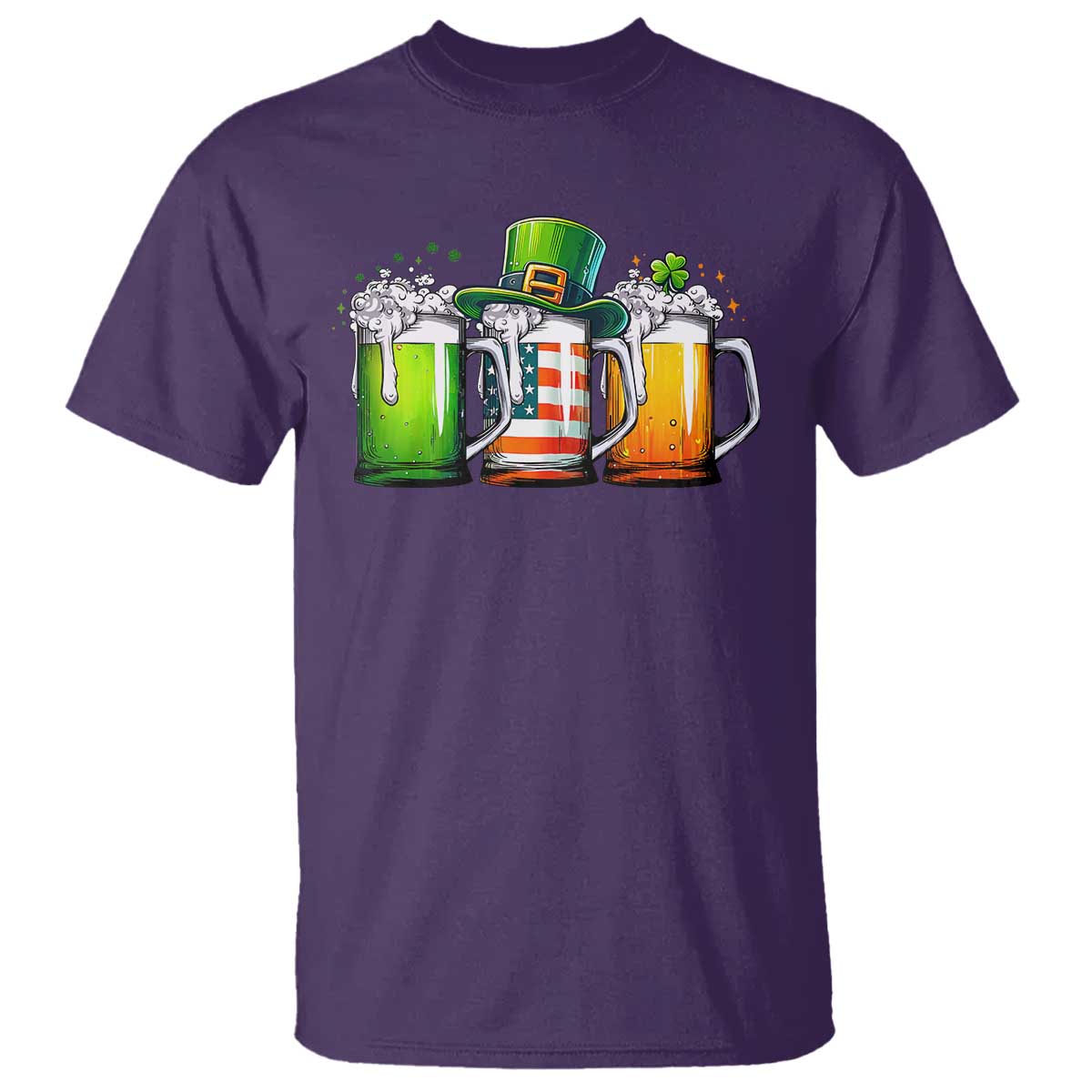 Irish Beer T Shirt Ireland St Patricks Day Drinking Party TS10 Purple Print Your Wear
