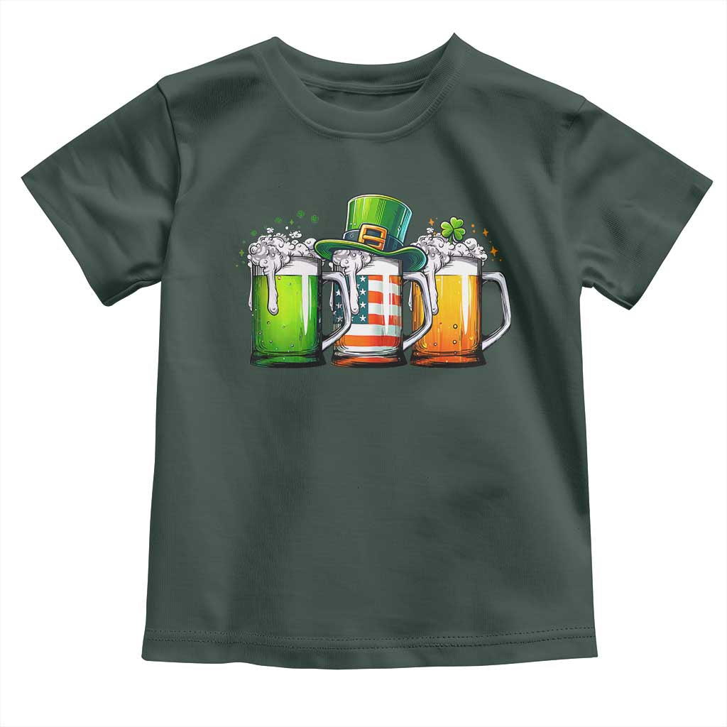 Irish Beer Toddler T Shirt Ireland St Patricks Day Drinking Party TS10 Dark Forest Green Print Your Wear