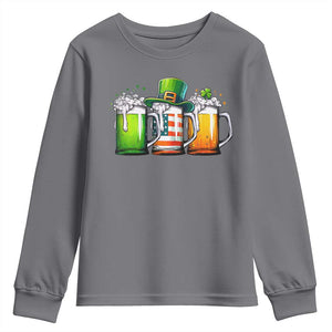 Irish Beer Youth Sweatshirt Ireland St Patricks Day Drinking Party TS10 Charcoal Print Your Wear