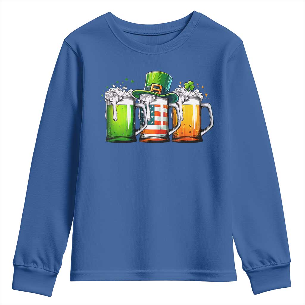 Irish Beer Youth Sweatshirt Ireland St Patricks Day Drinking Party TS10 Royal Blue Print Your Wear