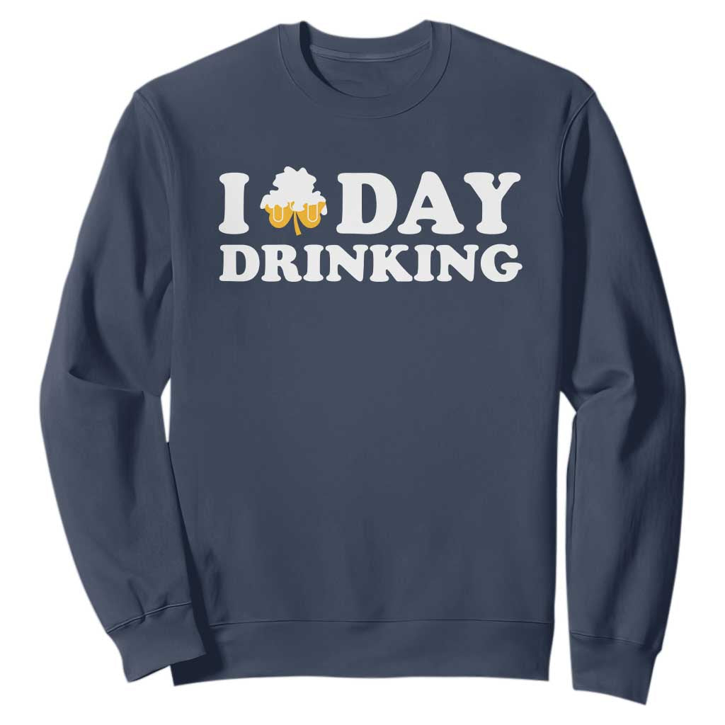 St Patricks Day Irish Beer Sweatshirt Funny Drinking Party TS10 Navy Print Your Wear