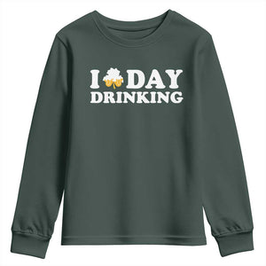 St Patricks Day Irish Beer Youth Sweatshirt Funny Drinking Party TS10 Dark Forest Green Print Your Wear