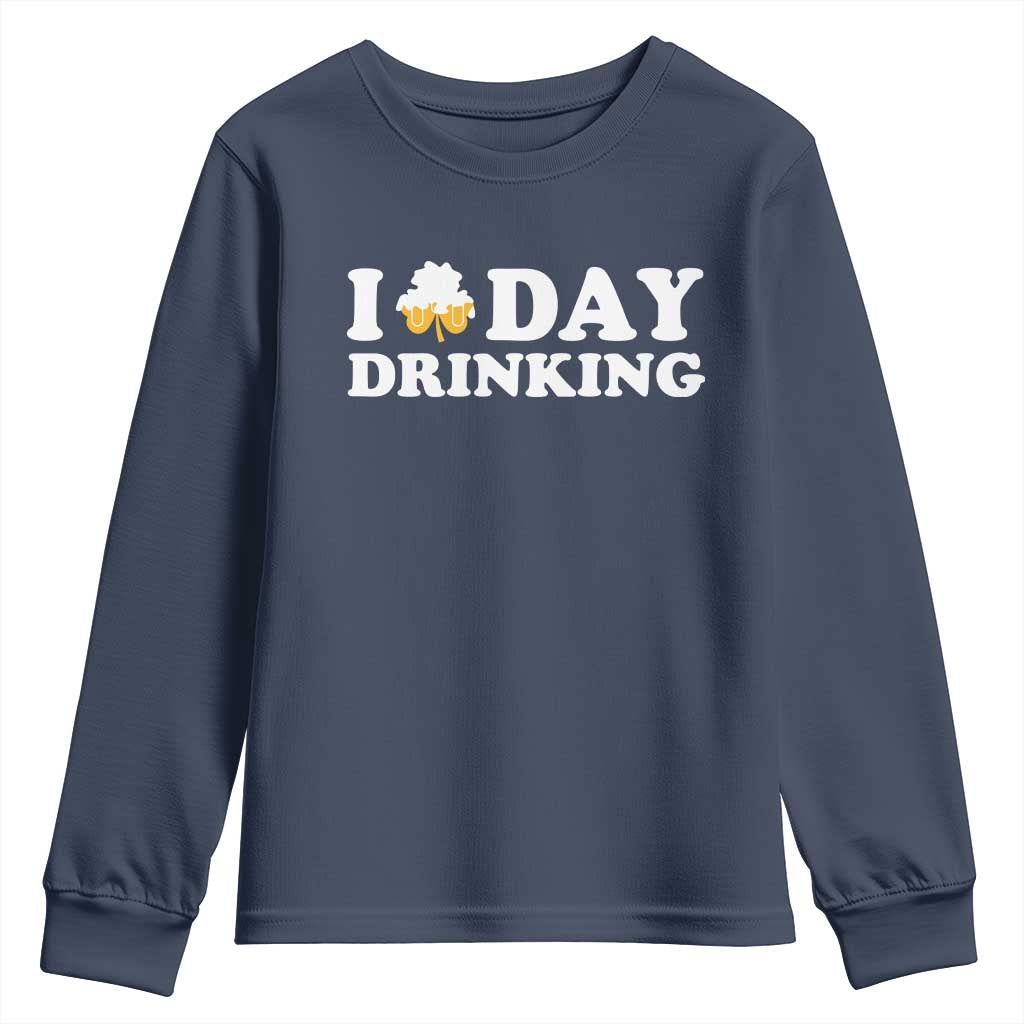 St Patricks Day Irish Beer Youth Sweatshirt Funny Drinking Party TS10 Navy Print Your Wear