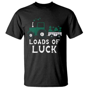 Boys St Patricks Day T Shirt Loads Of Luck Lucky Tractor Truck TS10 Black Print Your Wear