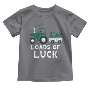 Boys St Patricks Day Toddler T Shirt Loads Of Luck Lucky Tractor Truck TS10 Charcoal Print Your Wear