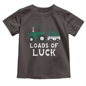 Boys St Patricks Day Toddler T Shirt Loads Of Luck Lucky Tractor Truck TS10 Dark Chocolate Print Your Wear