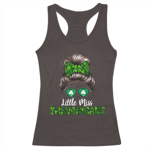 Little Miss Shenanigans St Patricks Day Racerback Tank Top Kids Girls Toddler TS10 Dark Chocolate Print Your Wear