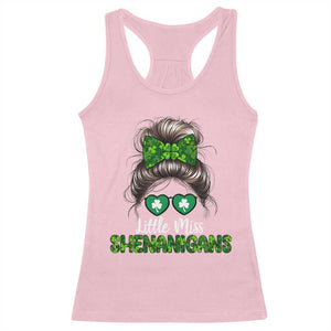 Little Miss Shenanigans St Patricks Day Racerback Tank Top Kids Girls Toddler TS10 Light Pink Print Your Wear
