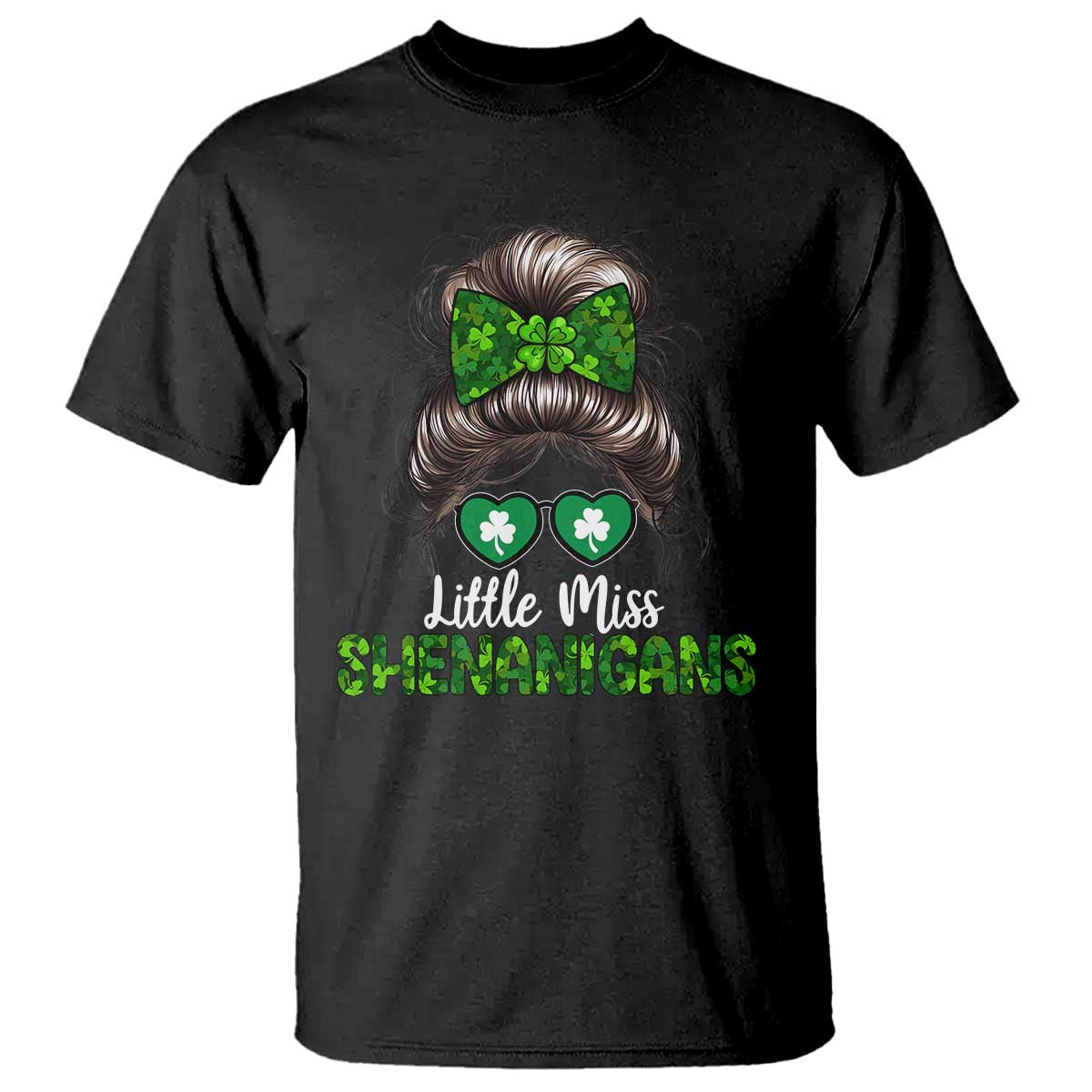 Little Miss Shenanigans St Patricks Day T Shirt Kids Girls Toddler TS10 Black Print Your Wear