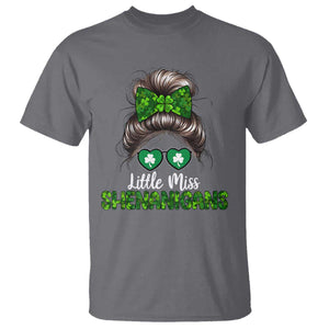 Little Miss Shenanigans St Patricks Day T Shirt Kids Girls Toddler TS10 Charcoal Print Your Wear