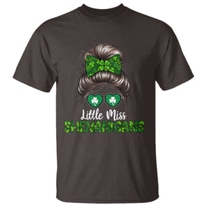 Little Miss Shenanigans St Patricks Day T Shirt Kids Girls Toddler TS10 Dark Chocolate Print Your Wear