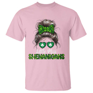Little Miss Shenanigans St Patricks Day T Shirt Kids Girls Toddler TS10 Light Pink Print Your Wear