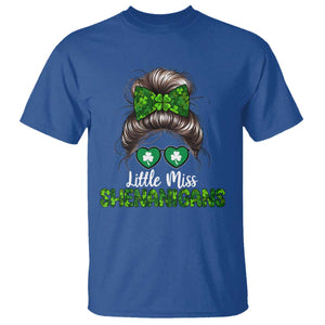 Little Miss Shenanigans St Patricks Day T Shirt Kids Girls Toddler TS10 Royal Blue Print Your Wear
