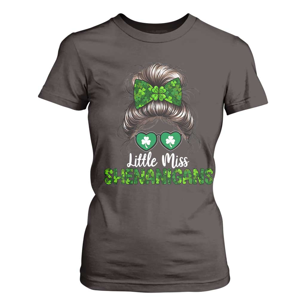 Little Miss Shenanigans St Patricks Day T Shirt For Women Kids Girls Toddler TS10 Dark Chocolate Print Your Wear