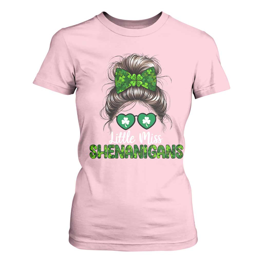 Little Miss Shenanigans St Patricks Day T Shirt For Women Kids Girls Toddler TS10 Light Pink Print Your Wear