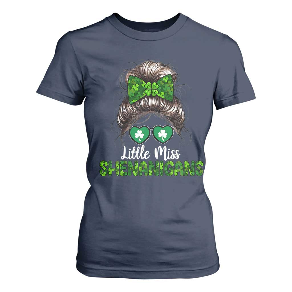 Little Miss Shenanigans St Patricks Day T Shirt For Women Kids Girls Toddler TS10 Navy Print Your Wear