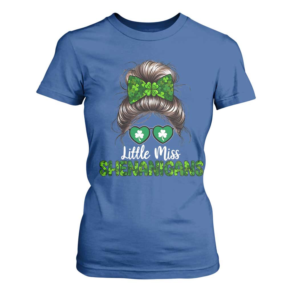 Little Miss Shenanigans St Patricks Day T Shirt For Women Kids Girls Toddler TS10 Royal Blue Print Your Wear