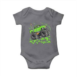 Boys St Patricks Day Lucky Monster Truck Baby Onesie TS10 Charcoal Print Your Wear