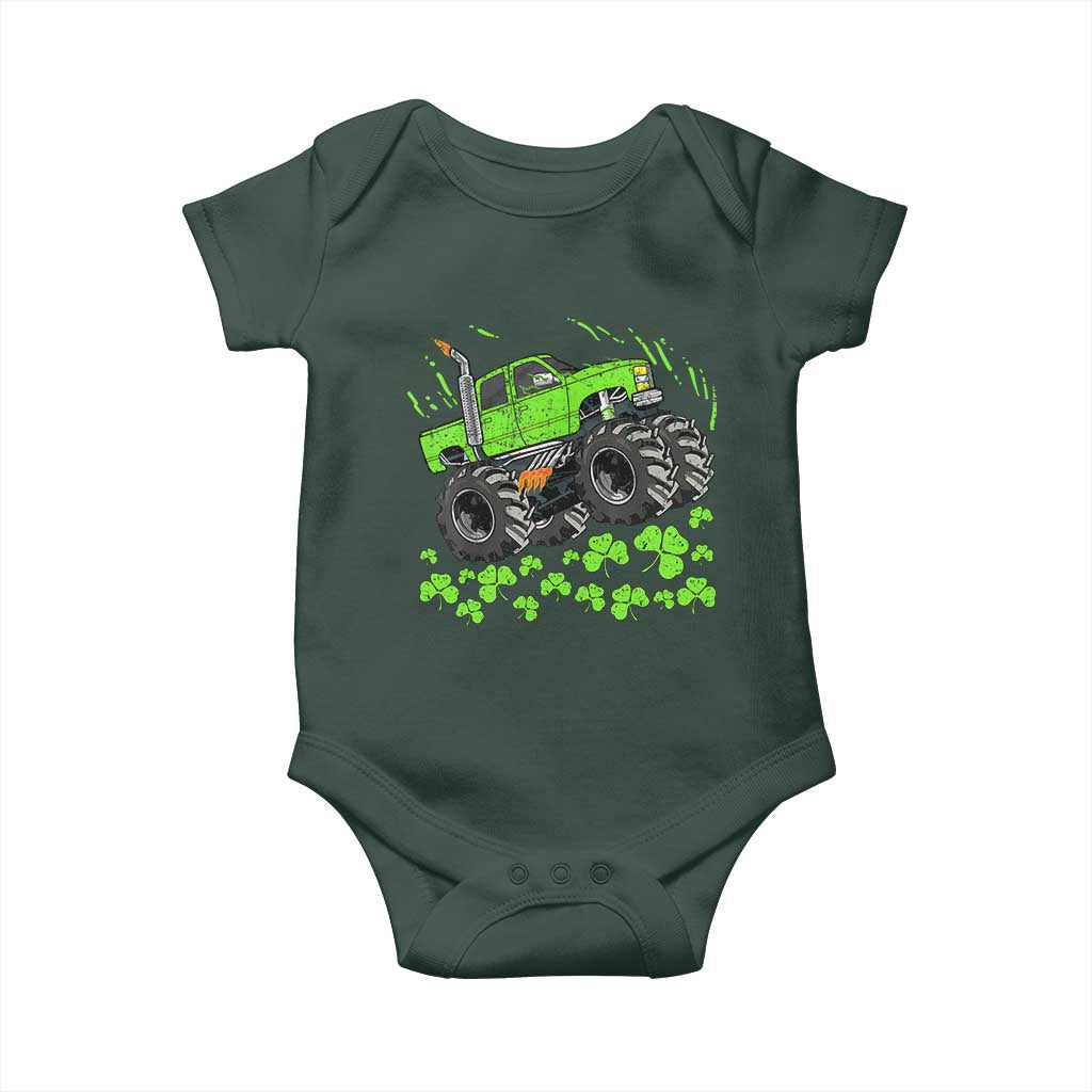 Boys St Patricks Day Lucky Monster Truck Baby Onesie TS10 Print Your Wear