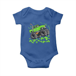 Boys St Patricks Day Lucky Monster Truck Baby Onesie TS10 Royal Blue Print Your Wear