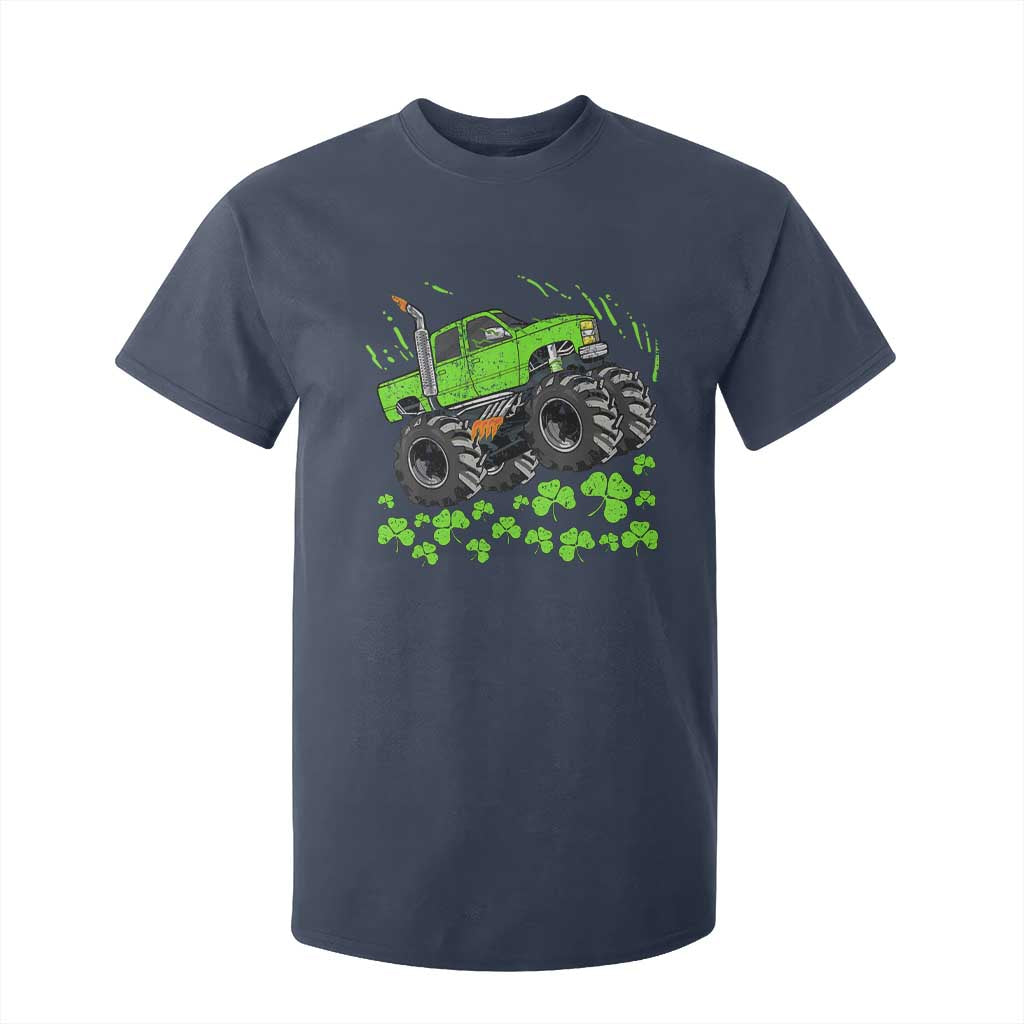 Boys St Patricks Day Lucky Monster Truck T Shirt For Kid TS10 Navy Print Your Wear