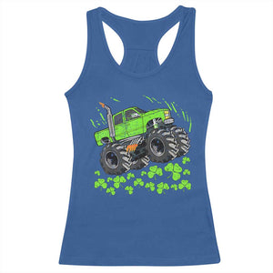 Boys St Patricks Day Lucky Monster Truck Racerback Tank Top TS10 Royal Blue Print Your Wear