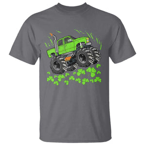 Boys St Patricks Day Lucky Monster Truck T Shirt TS10 Charcoal Print Your Wear