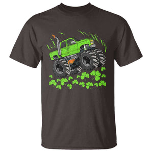 Boys St Patricks Day Lucky Monster Truck T Shirt TS10 Dark Chocolate Print Your Wear