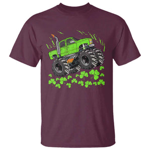 Boys St Patricks Day Lucky Monster Truck T Shirt TS10 Maroon Print Your Wear