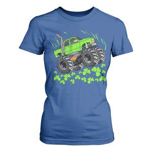 Boys St Patricks Day Lucky Monster Truck T Shirt For Women TS10 Royal Blue Print Your Wear
