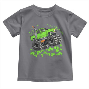 Boys St Patricks Day Lucky Monster Truck Toddler T Shirt TS10 Charcoal Print Your Wear