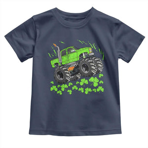 Boys St Patricks Day Lucky Monster Truck Toddler T Shirt TS10 Navy Print Your Wear