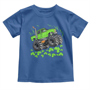 Boys St Patricks Day Lucky Monster Truck Toddler T Shirt TS10 Royal Blue Print Your Wear