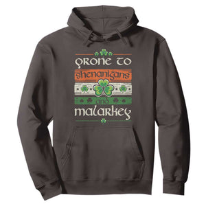 St. Patrick's Day Prone to Shenanigans and Malarkey Hoodie Funny St Patrick's Day Lucky Shamrock Irish TS10 Dark Chocolate Print Your Wear