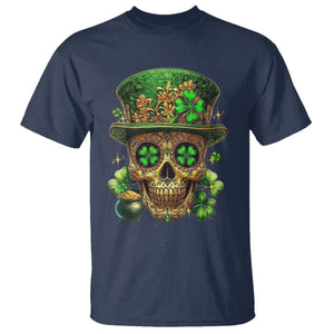 Sugar Skull St Patrick Day T Shirt De Los Muertos Lucky Shamrock TS10 Navy Print Your Wear