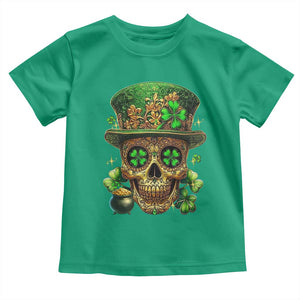 Sugar Skull St Patrick Day Toddler T Shirt De Los Muertos Lucky Shamrock TS10 Irish Green Print Your Wear